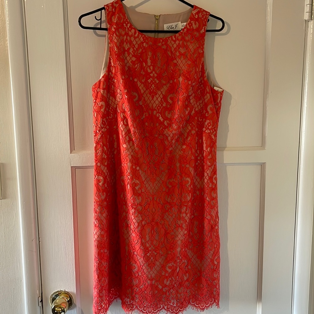 Eliza J brand new orange lace dress in size 8